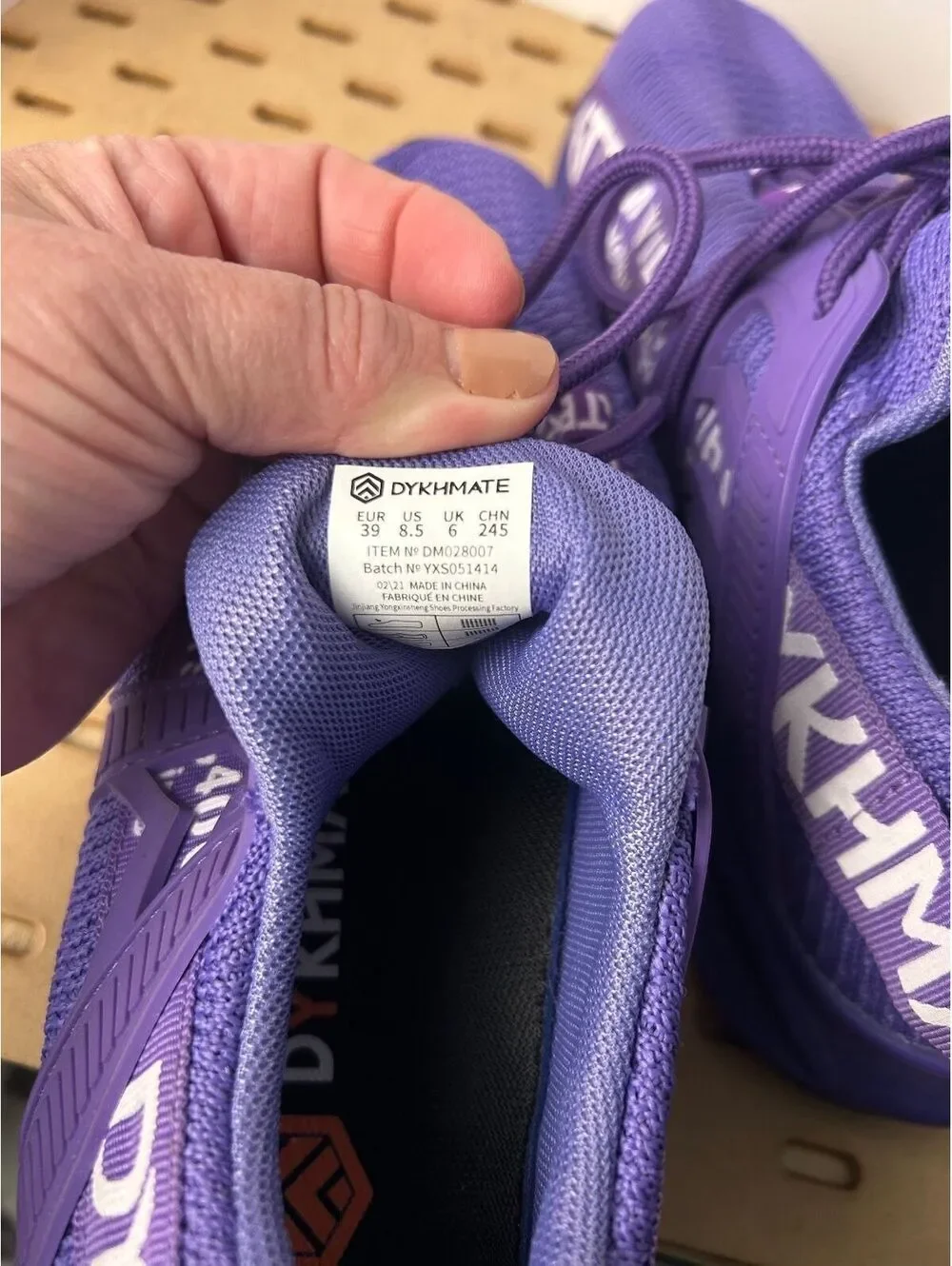 DYKHMATE DM028007 Womens 8.5 NWOT Purple Knit Running Walking Sneakers